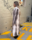 DEA The Label Faux Fur Trench Arctic Fox Cream