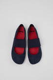 Camper Right Nina Blue Nubuck Womens Ballet Flat