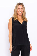Load image into Gallery viewer, The Italian Closet Marzo Black Crepe Top
