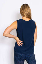 Load image into Gallery viewer, The Italian Closet Marzo Crepe Top Navy
