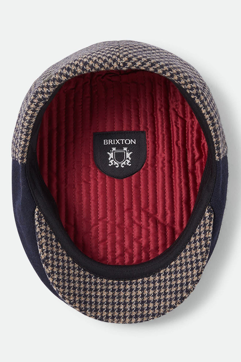 Brixton Hooligan Snap Cap Navy/Sand Houndstooth