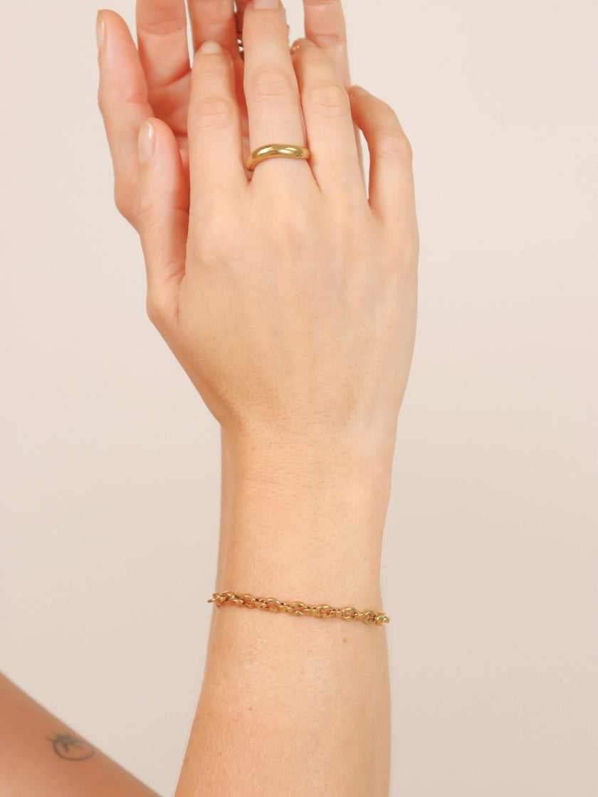 Lustre & Sage Vantage Rope 18k Gold Plated Bracelet