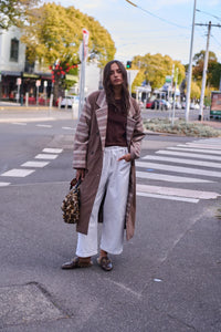 Barry Made Holmsen Trench Choc/ Camel Check