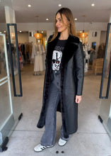 Load image into Gallery viewer, DEA The Label Faux Shearling Trench Black
