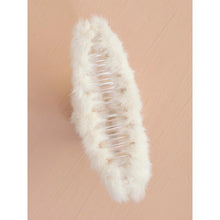 Load image into Gallery viewer, Natural Life Faux Fur Hair Claw Ivory
