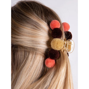 Natural Life Pompom Hair Claw Sunset