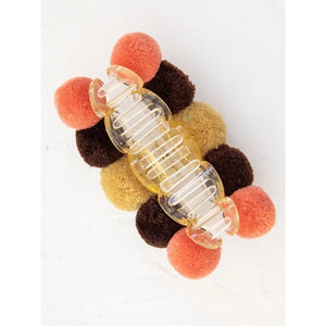 Natural Life Pompom Hair Claw Sunset