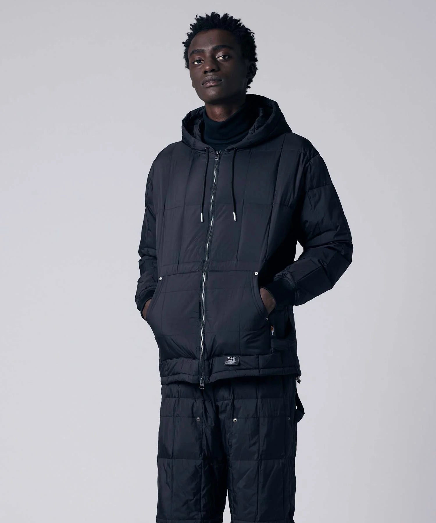 Taion Work W-Zip Hood Lib Down Jacket