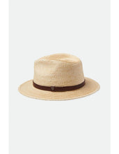 Load image into Gallery viewer, Brixton Messer Straw Fedora Natural/Brown
