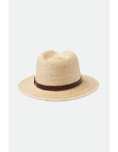 Load image into Gallery viewer, Brixton Messer Straw Fedora Natural/Brown

