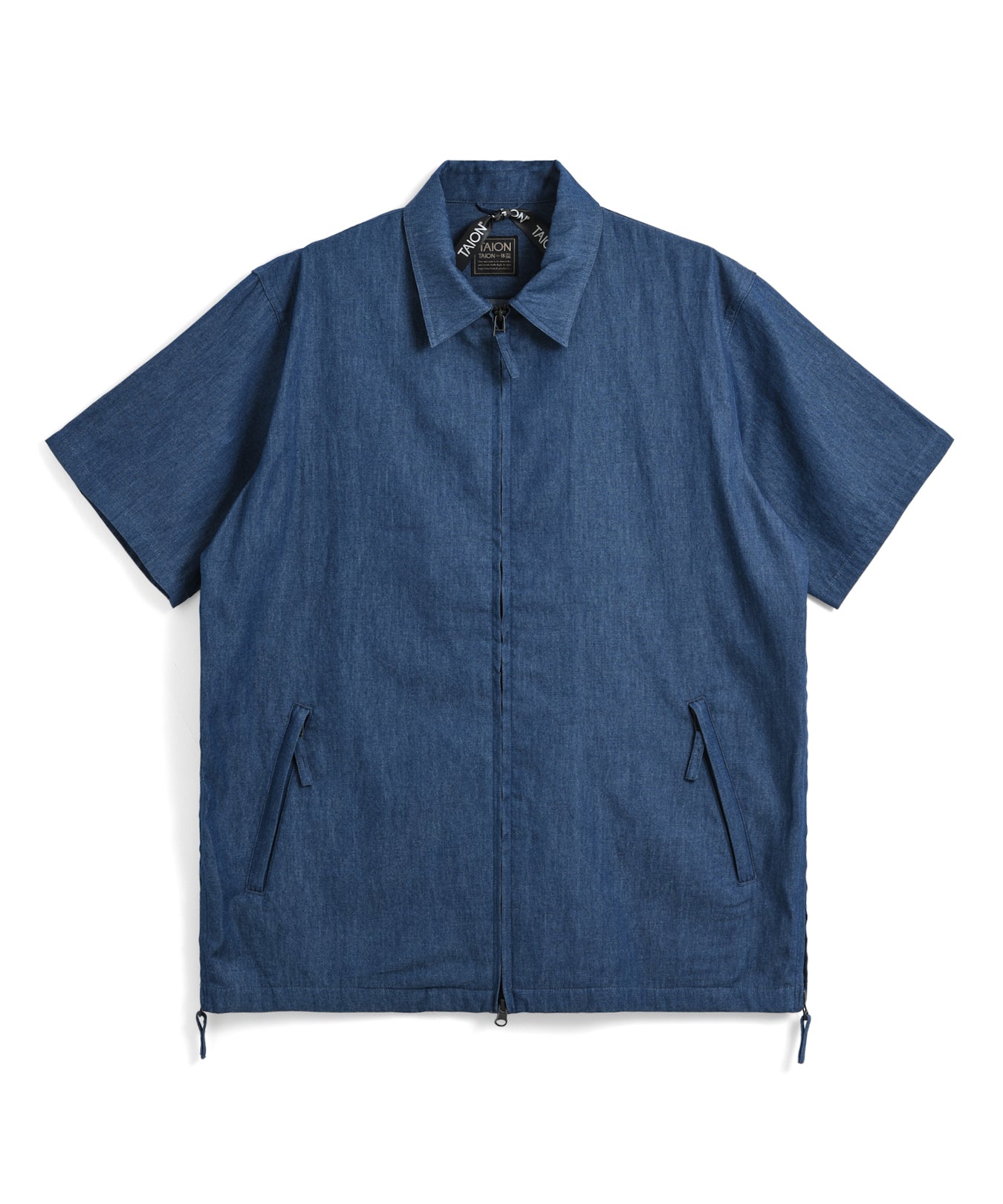 Taion Non-Down Military W-Zip Shirt Indigo Denim
