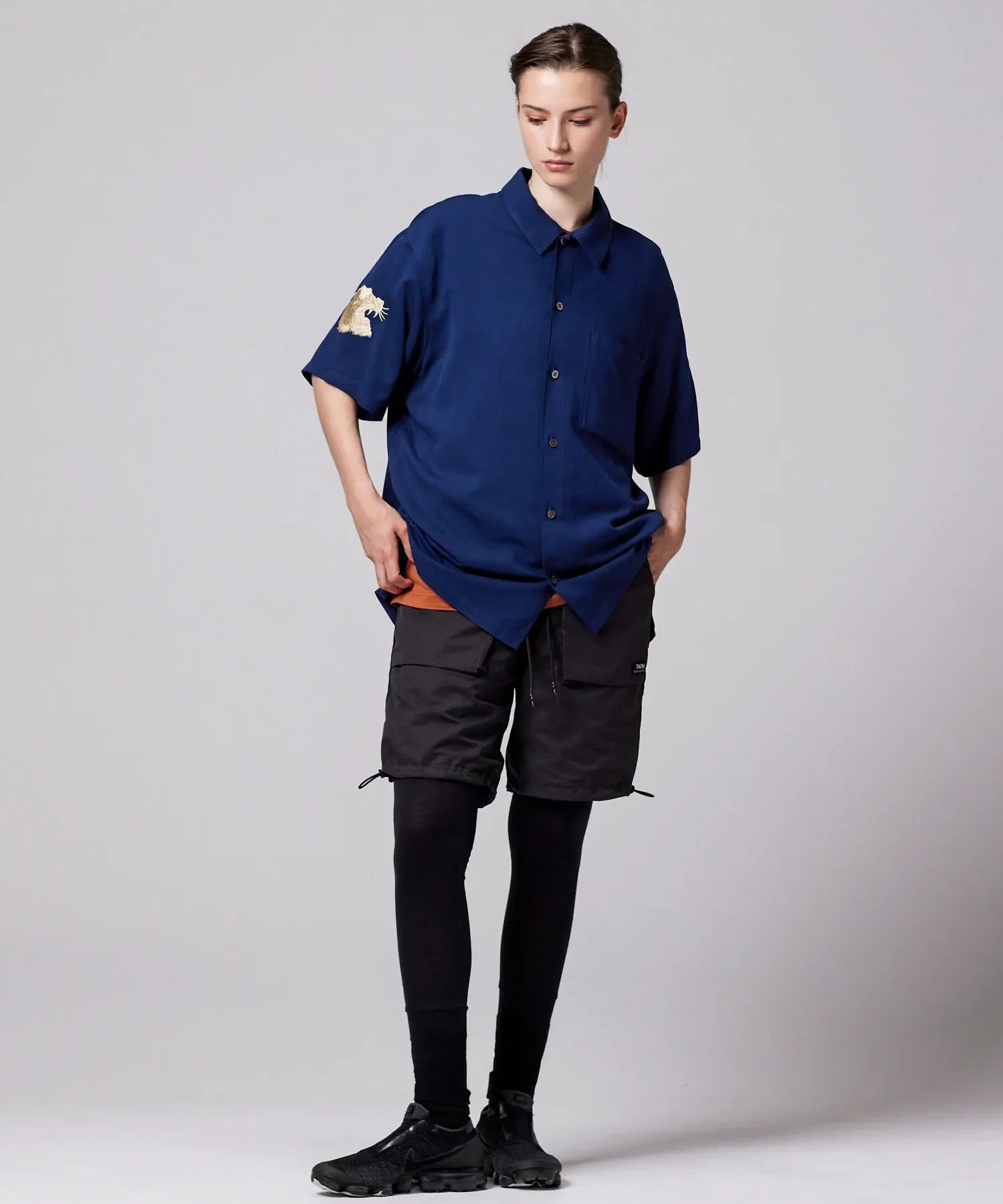 Taion Non-Down JPNSP Rayon Shirt D. Navy