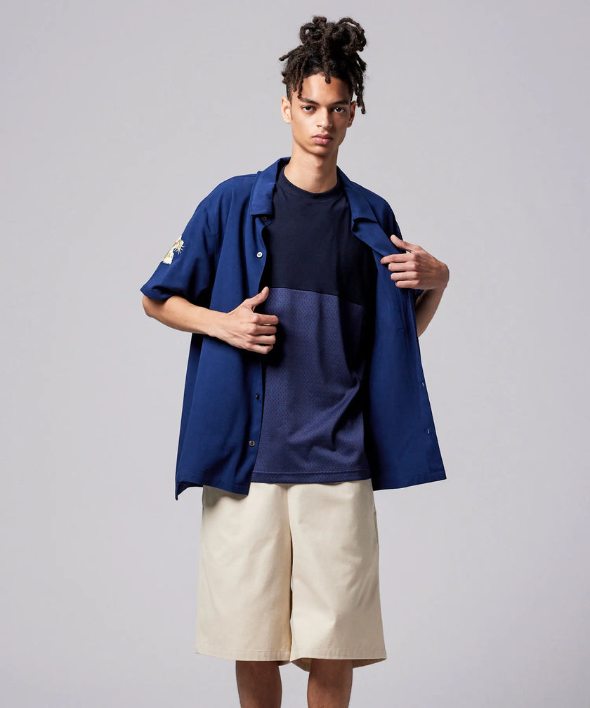 Taion Non-Down JPNSP Rayon Shirt D. Navy