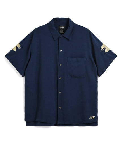 Taion Non-Down JPNSP Rayon Shirt D. Navy