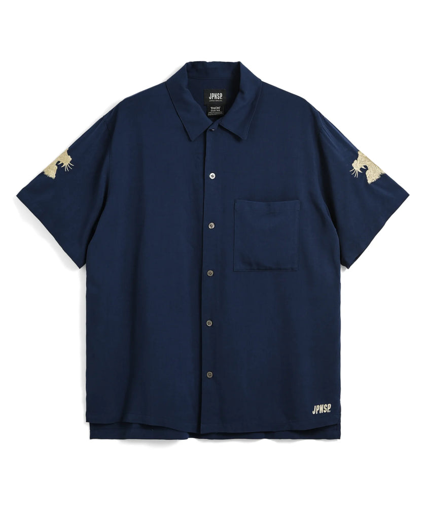 Taion Non-Down JPNSP Rayon Shirt D. Navy