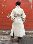Cinnamon Creations Wool Blend Trenchcoat Beige