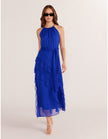 MINKPINK Marina Frill Maxi Dress Sapphire Blue