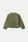 Brixton Delilah Quilted Jacket Olive Surplus