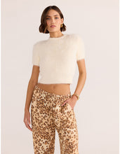 Load image into Gallery viewer, MINKPINK Clover Fluffy Knit Tee Ivory
