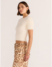 Load image into Gallery viewer, MINKPINK Clover Fluffy Knit Tee Ivory
