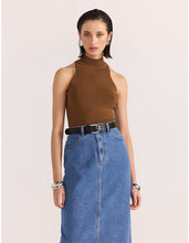 Load image into Gallery viewer, Staple The Label Uma High Neck Knit Top Toffee
