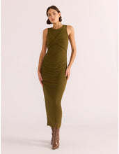 Load image into Gallery viewer, MINKPINK Elodie Mesh Midi Dress Khaki
