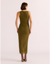 Load image into Gallery viewer, MINKPINK Elodie Mesh Midi Dress Khaki
