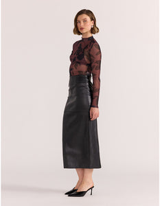 Staple The Label Olina Mesh Top Abstract Floral
