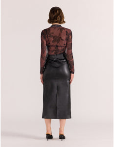 Staple The Label Olina Mesh Top Abstract Floral