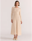Staple The Label Elena Knit Midi Dress Vanilla
