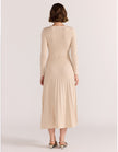 Staple The Label Elena Knit Midi Dress Vanilla