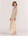 Staple The Label Elena Knit Midi Dress Vanilla