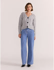 Staple The Label Wilmer Cardigan Grey Marle