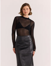 Load image into Gallery viewer, Staple The Label Kaia Spot Mesh Top Black

