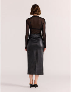 Staple The Label Kaia Spot Mesh Top Black
