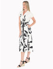 Jump Vine Print Dress Ecru/Black
