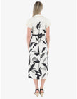 Jump Vine Print Dress Ecru/Black