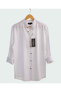 Mechmoto 2302LS17A Linen Shirt White