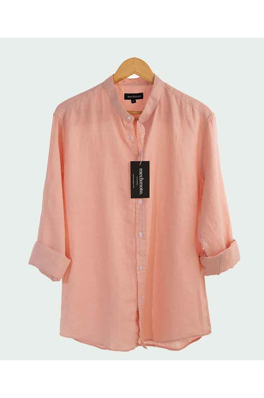 Mechmoto 2302LS17B Linen Shirt Pink