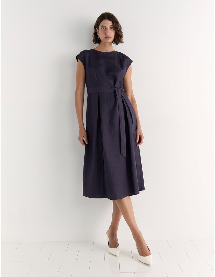 Staple The Label Rhea Midi Dress Navy