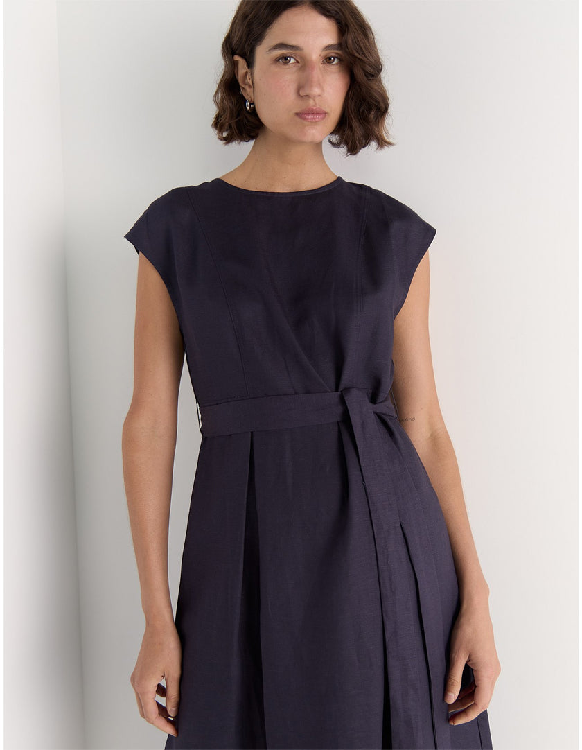 Staple The Label Rhea Midi Dress Navy