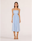 MINKPINK Marivelle Scallop Midi Dress Baby Blue