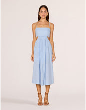 Load image into Gallery viewer, MINKPINK Marivelle Scallop Midi Dress Baby Blue
