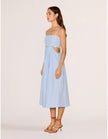 MINKPINK Marivelle Scallop Midi Dress Baby Blue
