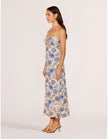 MINKPINK Zina Midi Dress Blue/Beige Floral