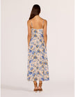 MINKPINK Zina Midi Dress Blue/Beige Floral
