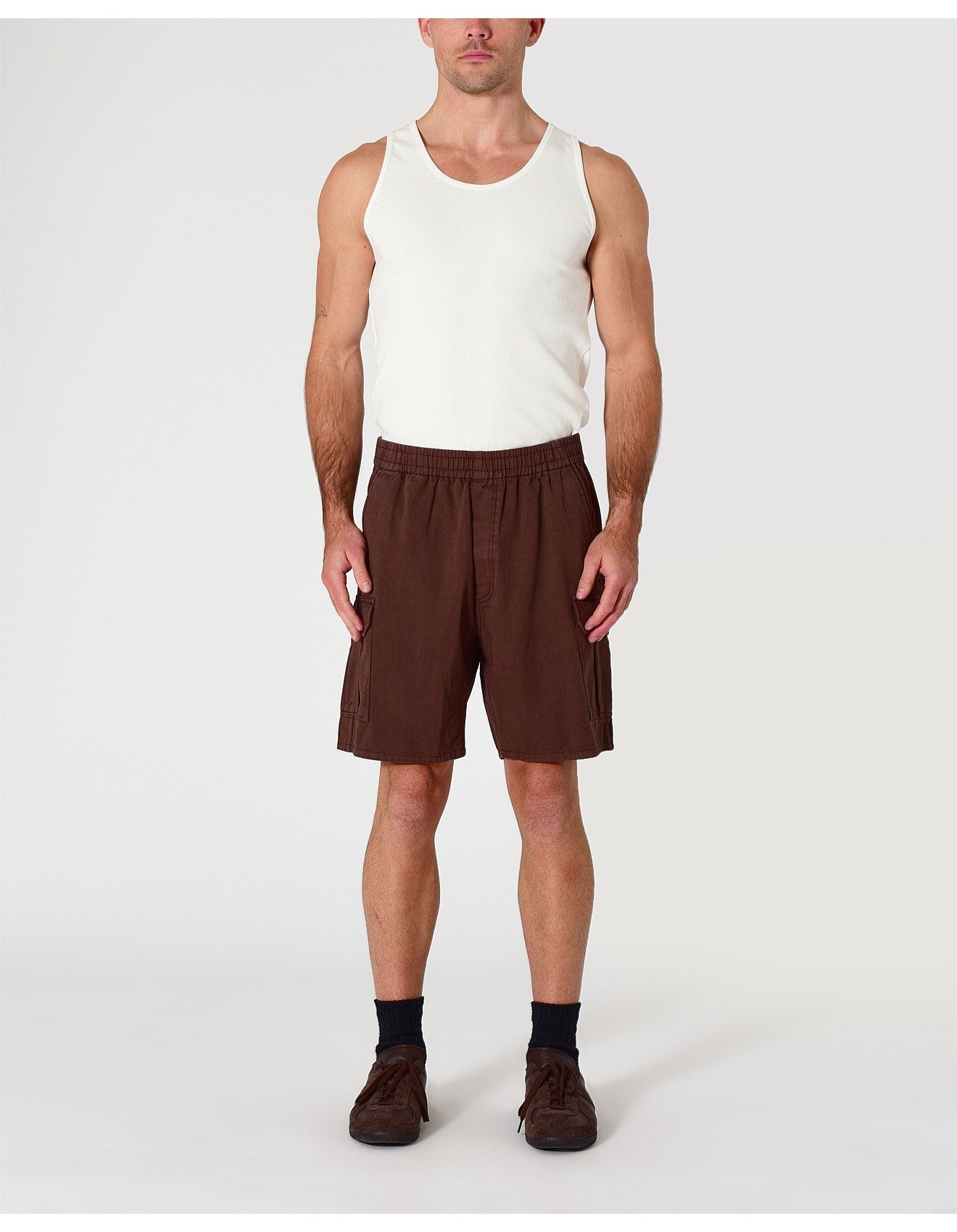Rollas Cargo Short Dark Cocoa