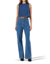 Load image into Gallery viewer, Rollas Shell Top Blue Smoke Rinse Denim

