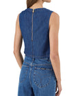 Rollas Shell Top Blue Smoke Rinse Denim