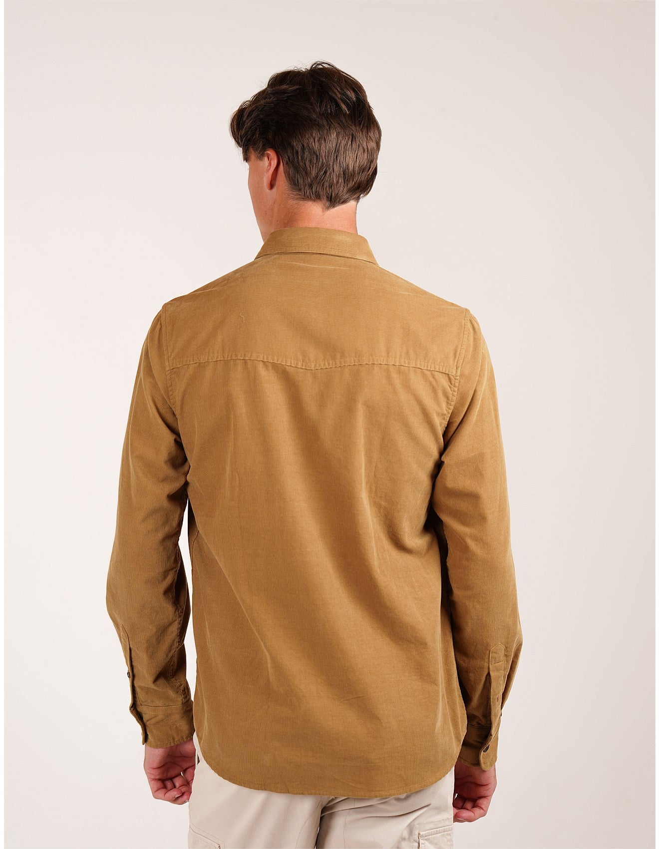 James Harper Western Cord LS Shirt Chai